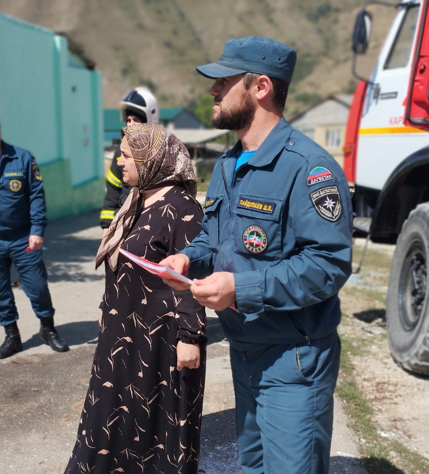Многоцелевой выезд в село Апши Буйнакского района работниками ПЧ-48